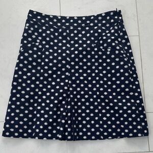 Boden Navy and White Polka Dot Skirt